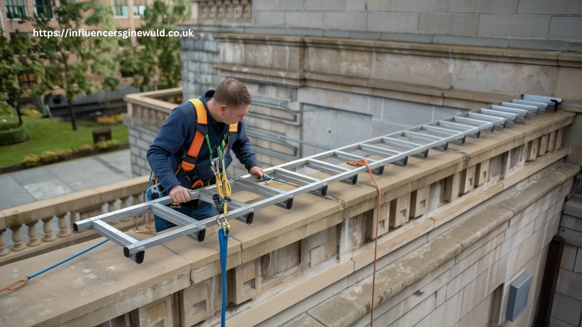 Ladder Over a Parapet